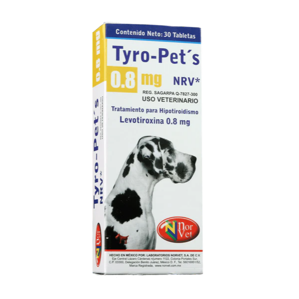 Tyro Pets XL 0.8 Mg 30 Tabs - Norvet Tyro Pets XL 0.8 Mg 30 Tabs - Norvet